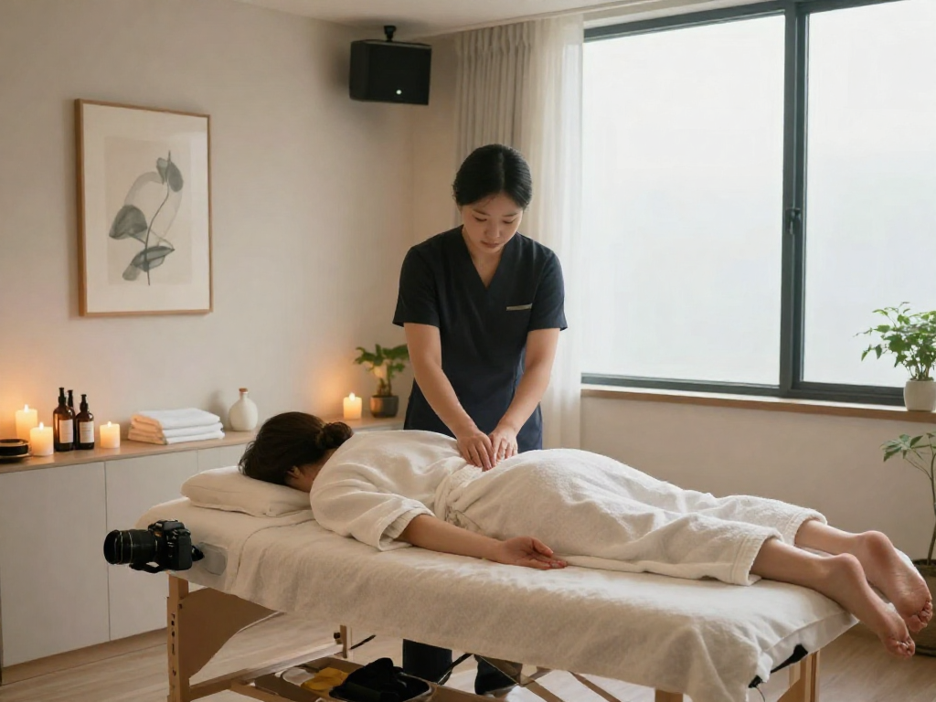 Relaxing atmosphere in a 분당op spa showcasing soothing services and ambiance.