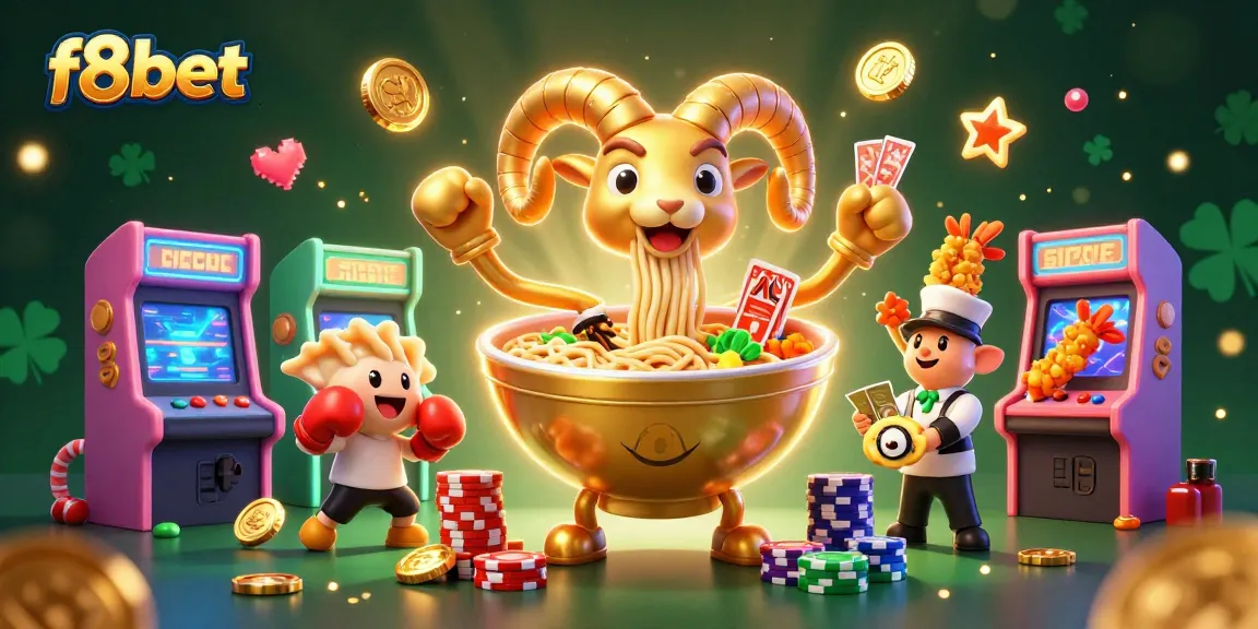 Engage f8bet players with a vibrant casino experience featuring playful game characters and colorful game elements.