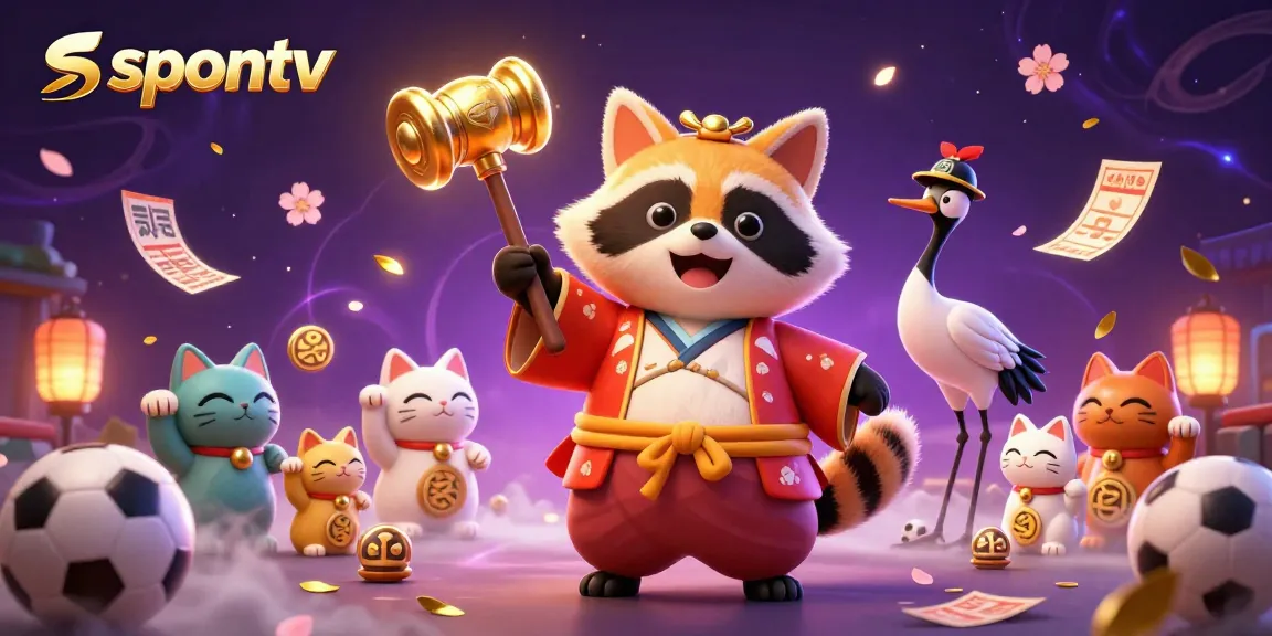 Experience high-stakes sports betting excitement with spontv's vibrant 3D illustration featuring animated characters and gaming elements.
