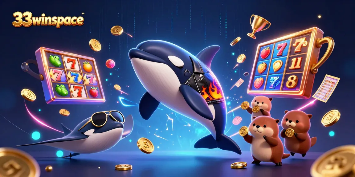 Engage with thrilling experiences at 33winspace as players enjoy vibrant slots illustrated in this dynamic scene.