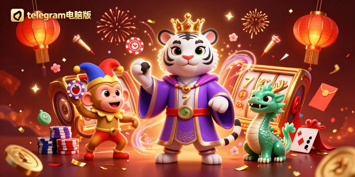 在这个充满活力的赌场场景中，与有趣角色一起用telegram电脑版赢得大奖。