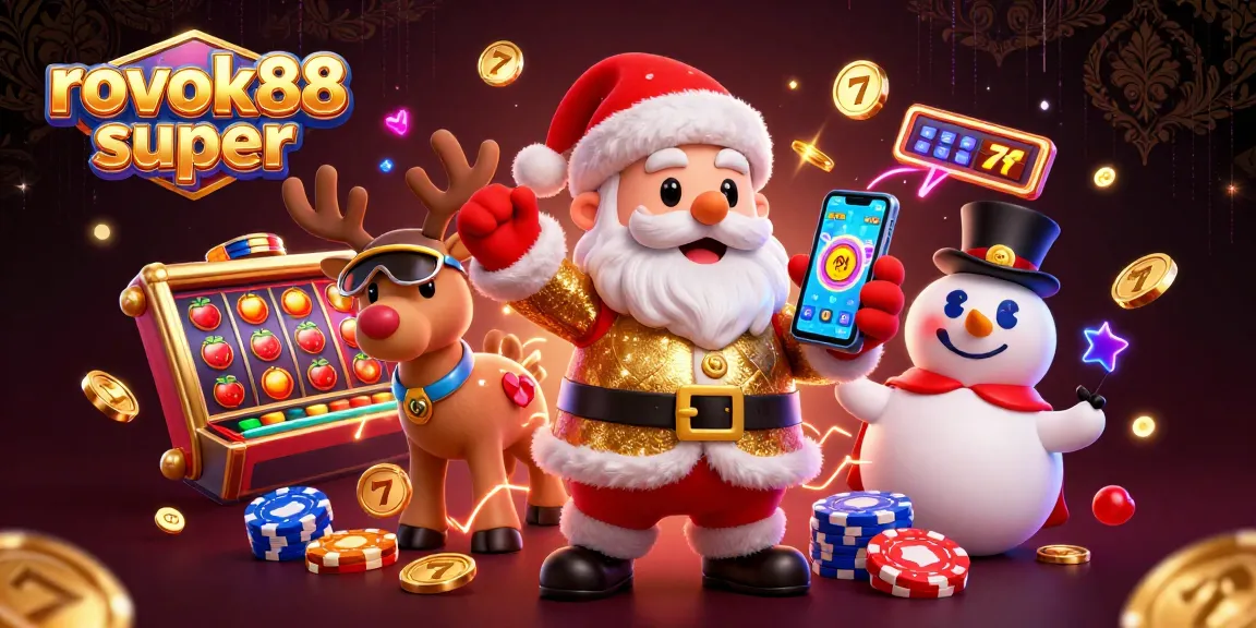 Engage in thrilling games with rokok88 super, as lively characters celebrate jackpot wins in a vibrant casino.