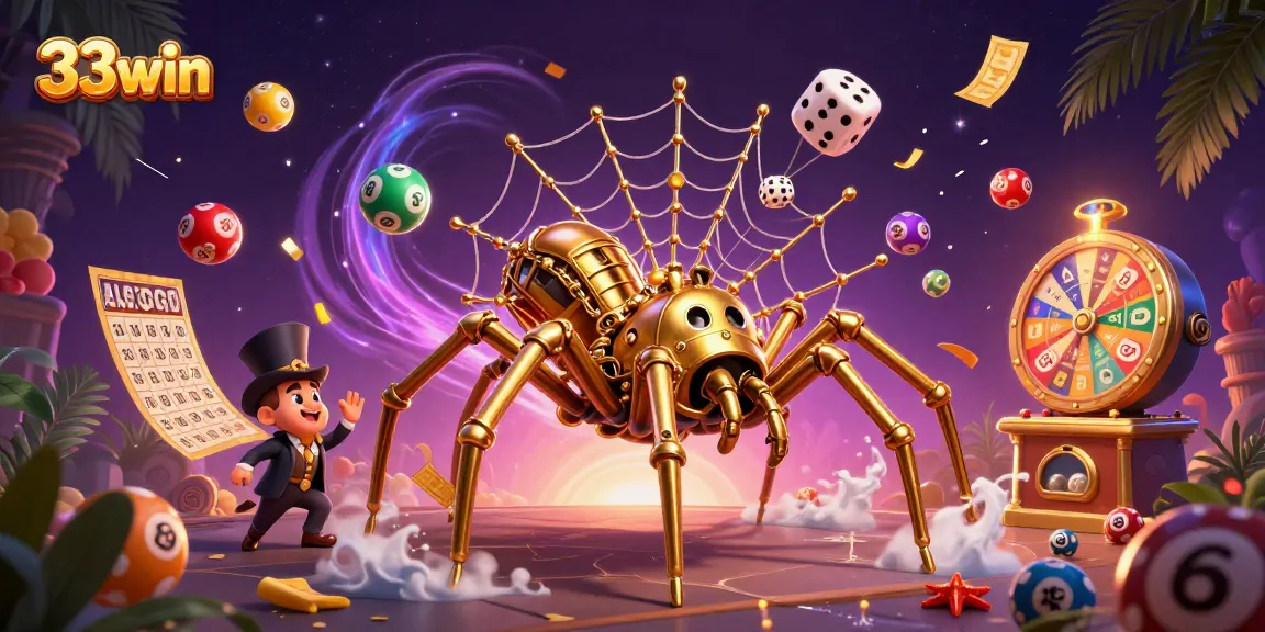 Experience thrilling gaming with 33win's dynamic casino illustration showcasing excitement and winning potential.